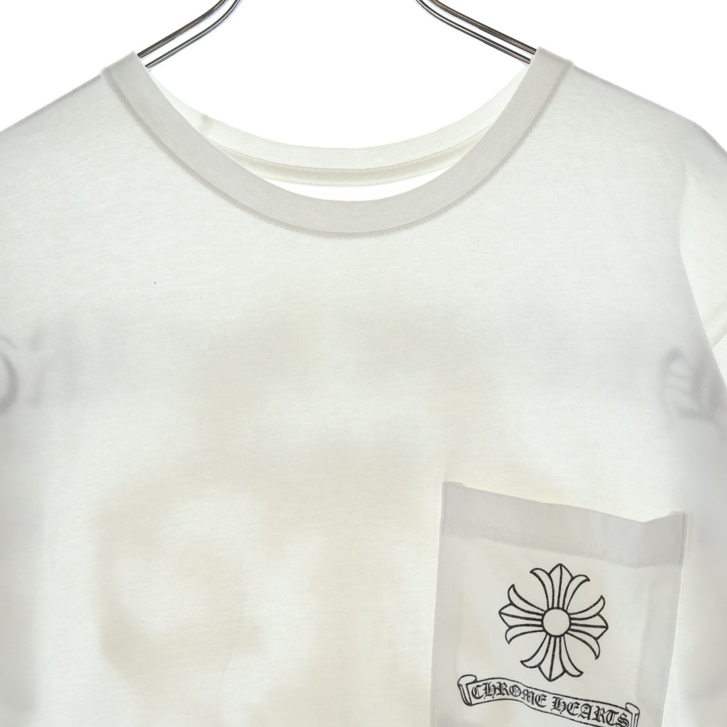 CHROME HEARTS(クロムハーツ) VINE DAGGER S/S バックアーチロゴ ヴァインダガープリント 半袖Tシャツカットソー ホワイト