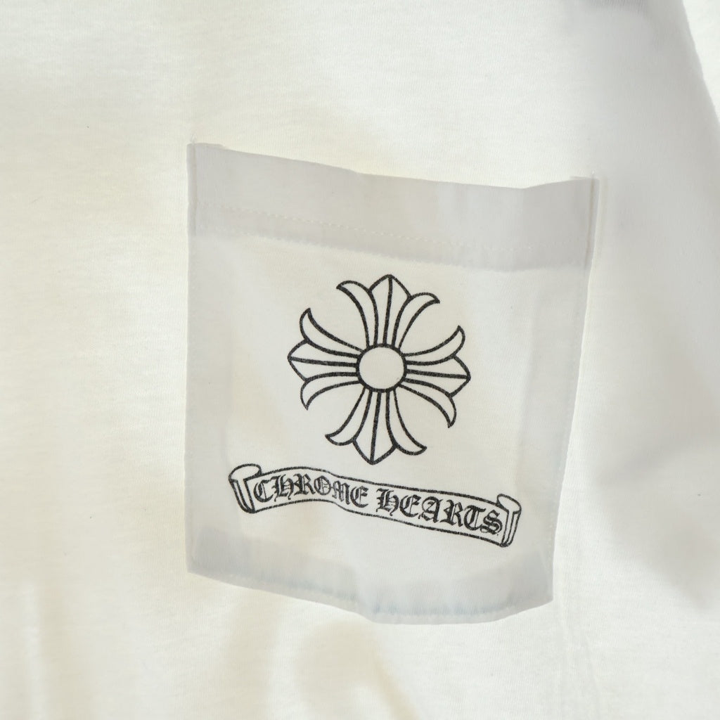 CHROME HEARTS(クロムハーツ) VINE DAGGER S/S バックアーチロゴ ヴァインダガープリント 半袖Tシャツカットソー ホワイト