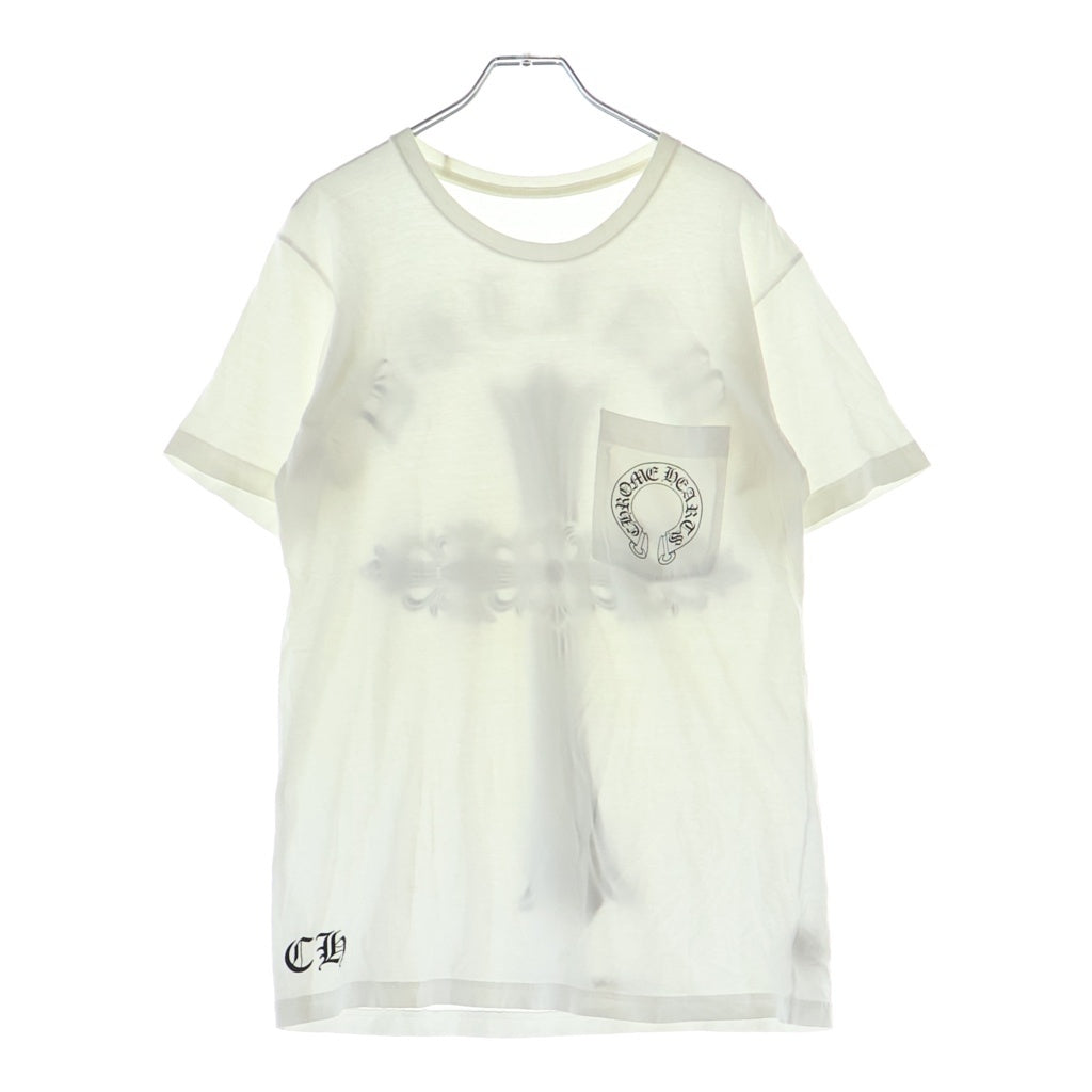 CHROME HEARTS(クロムハーツ) MALIBU S/S マリブ バックフローラルクロス 半袖Tシャツカットソー ホワイト