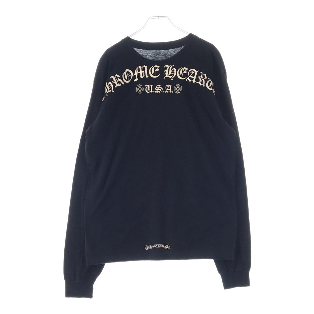 CHROME HEARTS(クロムハーツ) ARCH Logo USA L/S アーチロゴプリント 長袖Tシャツカットソー ブラック