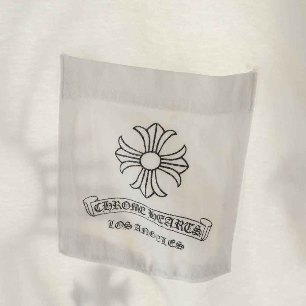 CHROME HEARTS(クロムハーツ) CH Plus S/S ロサンゼルス限定 CHプラス バックスクロールプリント 半袖Tシャツカットソー ホワイト