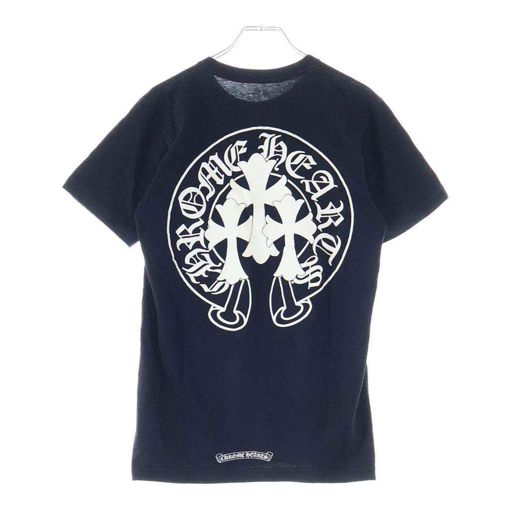 CHROME HEARTS(クロムハーツ) TRIPLE CROSS S/S バックトリプルクロスプリント 半袖Tシャツカットソー ブラック