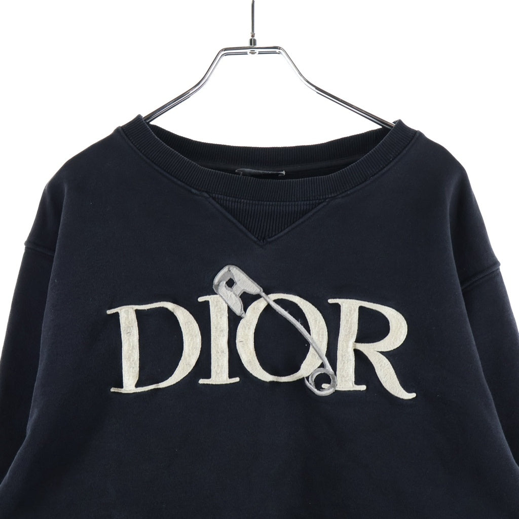 Christian Dior(クリスチャンディオール) ×Judy Blame フロントロゴ刺繍 クルーネックスウェットトレーナー ブラック 043J604A0531