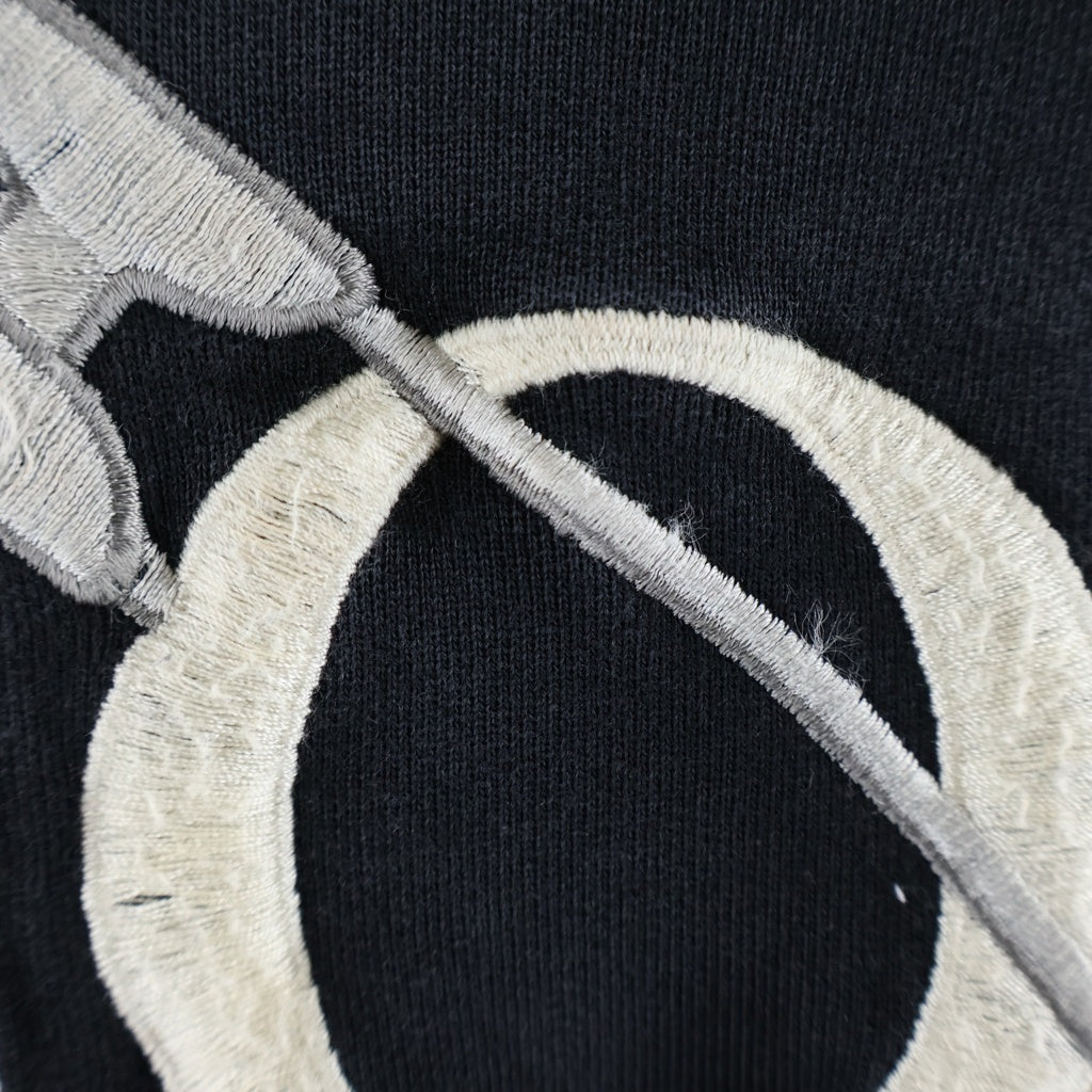 Christian Dior(クリスチャンディオール) ×Judy Blame フロントロゴ刺繍 クルーネックスウェットトレーナー ブラック 043J604A0531