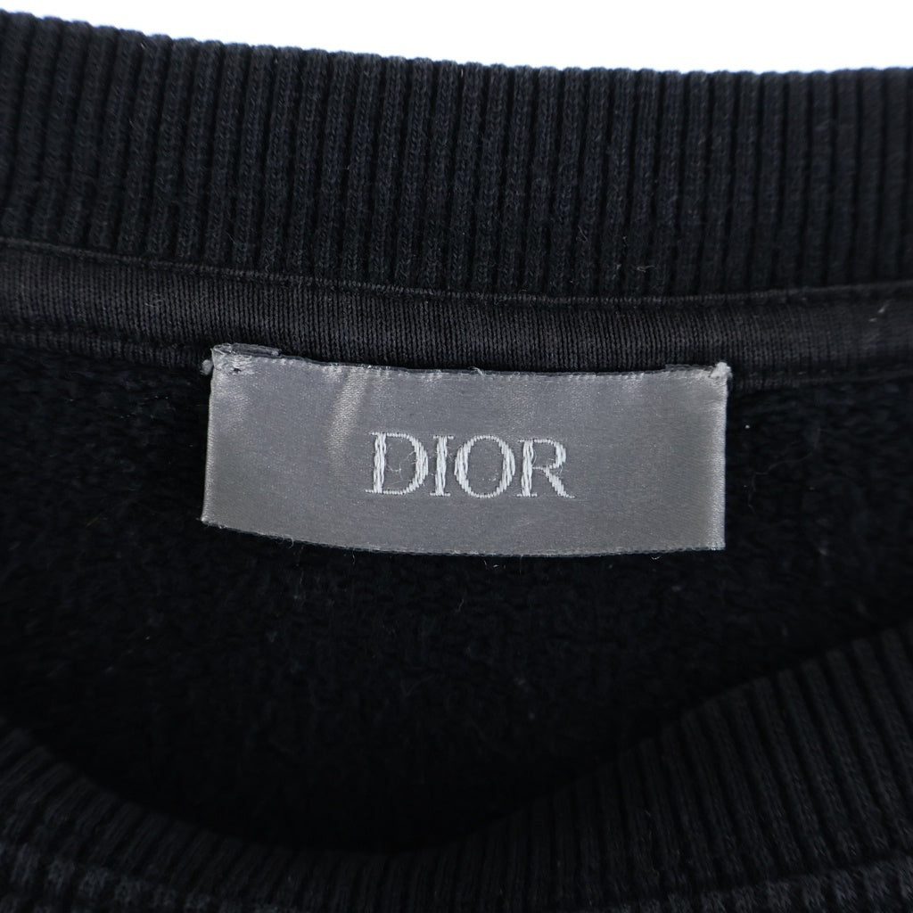 Christian Dior(クリスチャンディオール) ×Judy Blame フロントロゴ刺繍 クルーネックスウェットトレーナー ブラック 043J604A0531