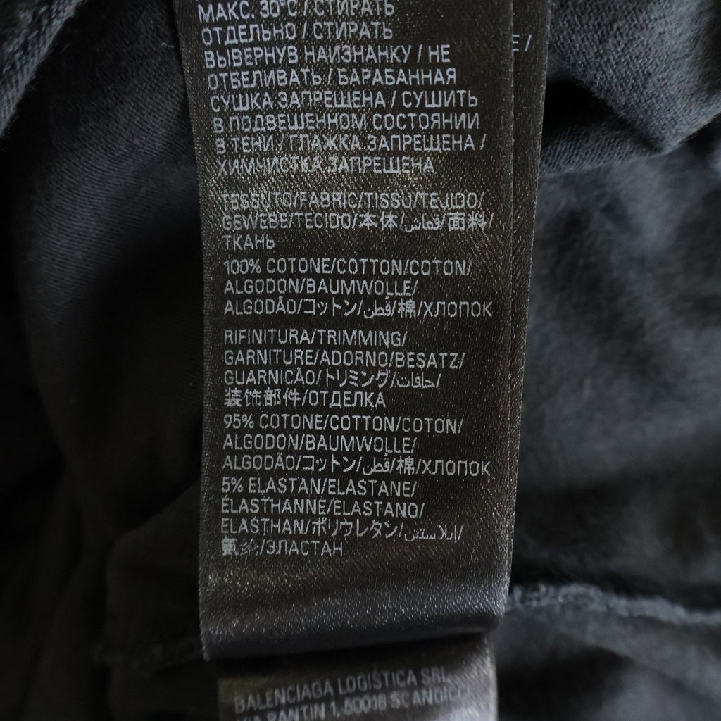 BALENCIAGA(バレンシアガ) 24SS Loop Sports Icon プリント半袖Tシャツカットソー ブラック 764235