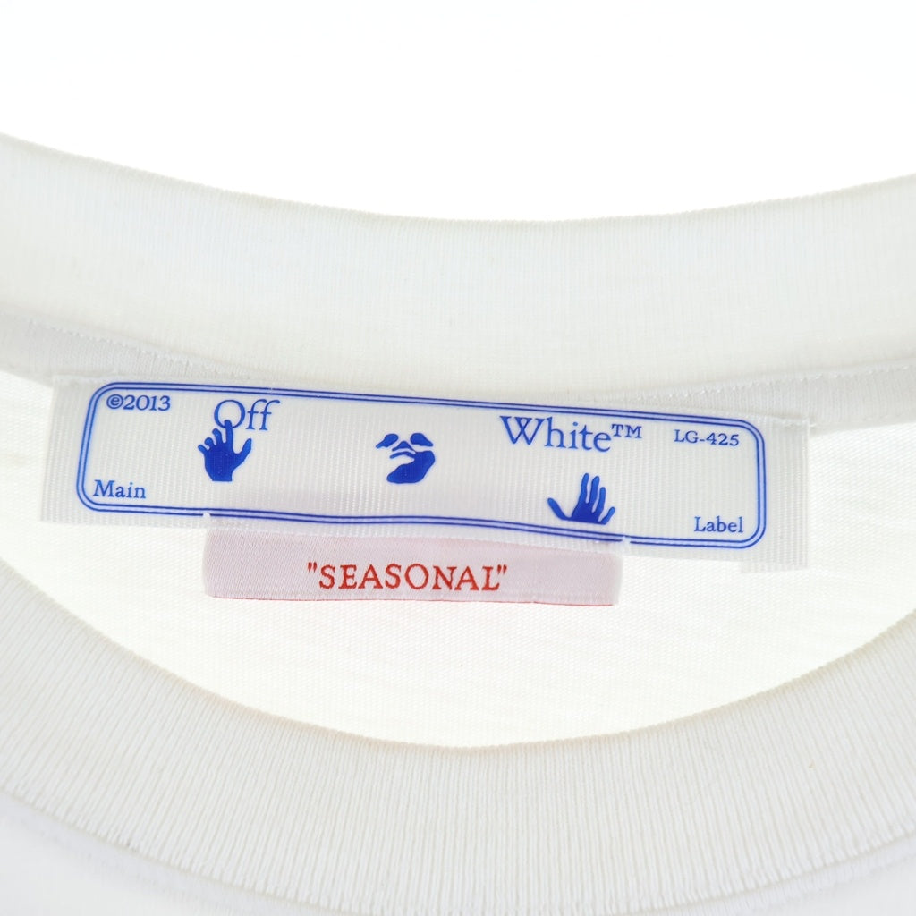 OFF-WHITE(オフホワイト) ブルーメタルアローオーバーサイズドショートスリーブTシャツ ロゴプリント半袖Tシャツカットソー OMAA038S22JER004