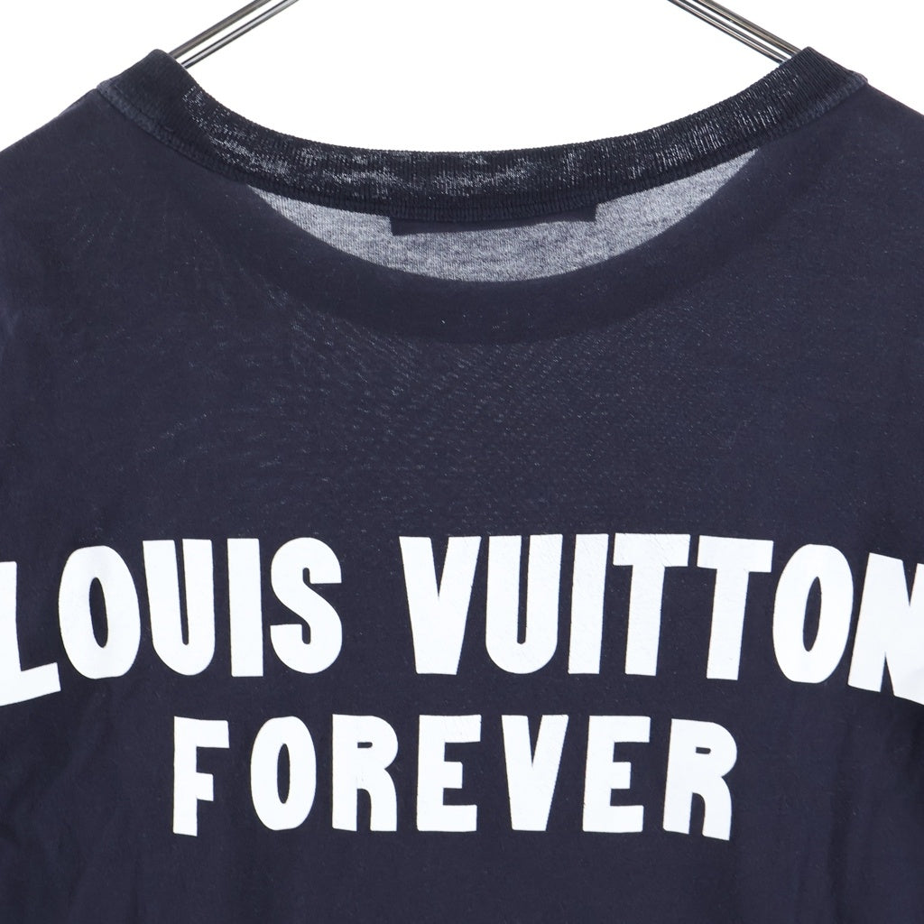 LOUIS VUITTON(ルイヴィトン) 18AW FOREVERロゴプリント半袖Tシャツ ネイビー RM182M FMB HFY21W