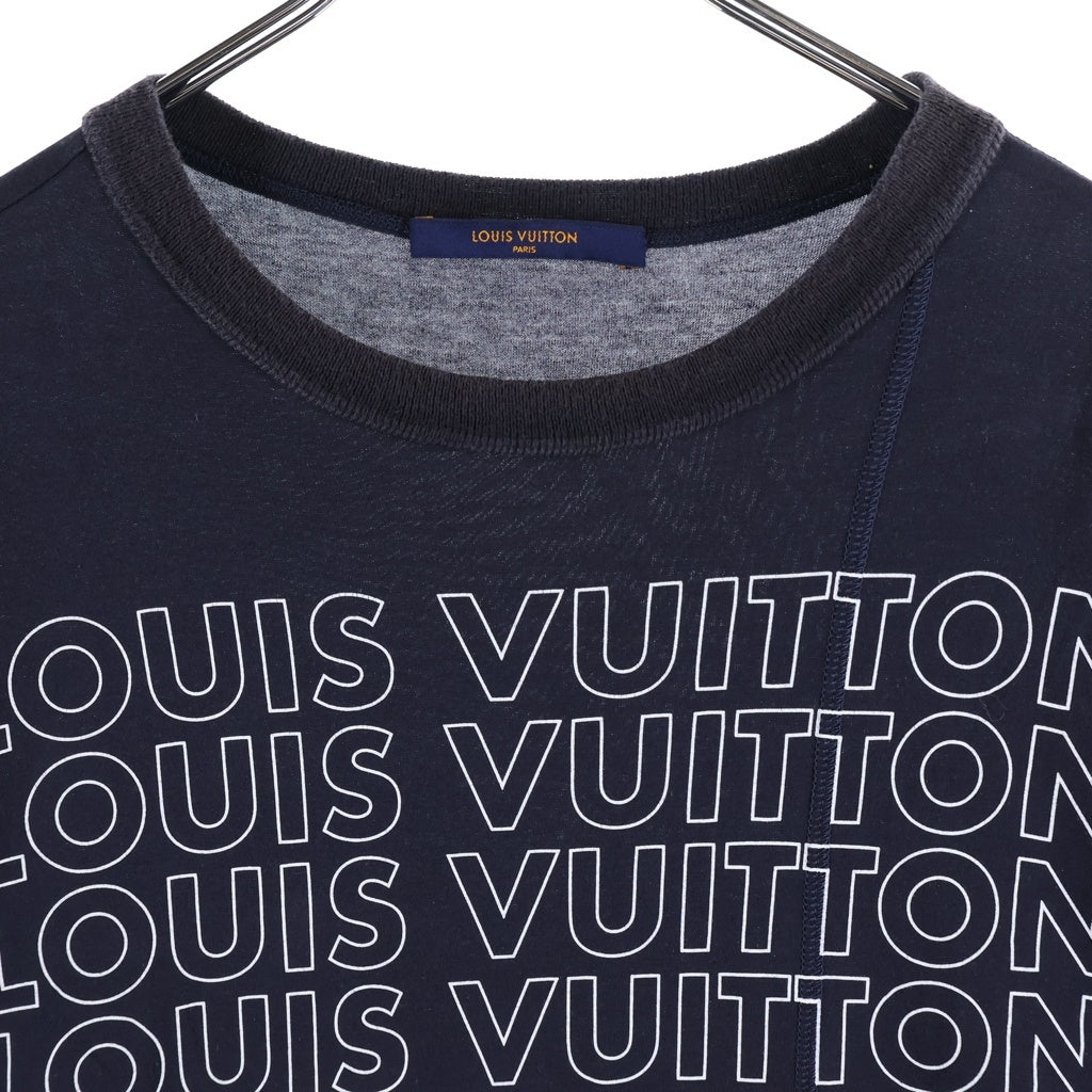 LOUIS VUITTON(ルイヴィトン) 18AW Printed Patchwork Oversize Tee パッチワークプリント オーバーサイズ半袖Tシャツ ネイビー RM182M FMB HFY06W