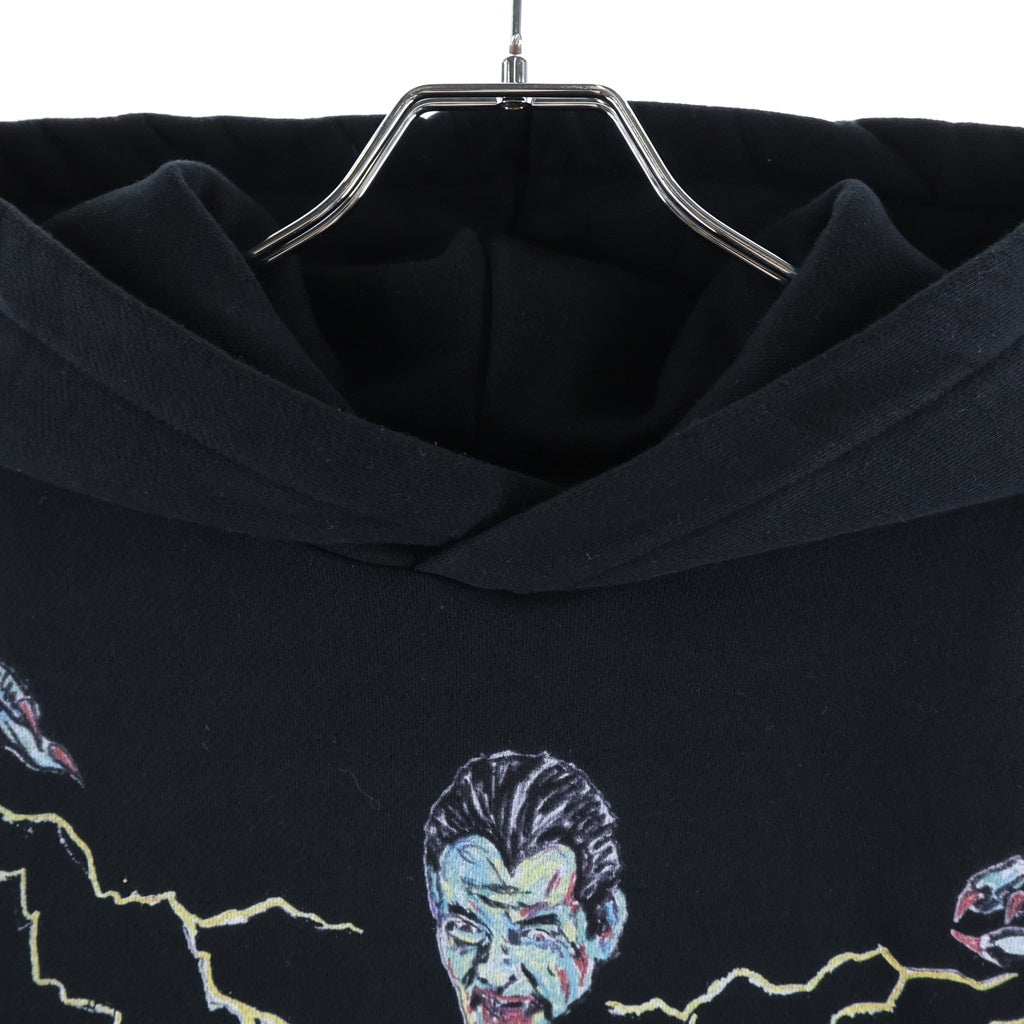 AMIRI(アミリ) ×WES LANG BLOOD 38 HOODIE SR3GU0026SMRSTH1 ウェスラング ブラッド プリントプルオーバーフーディー パーカー ブラック