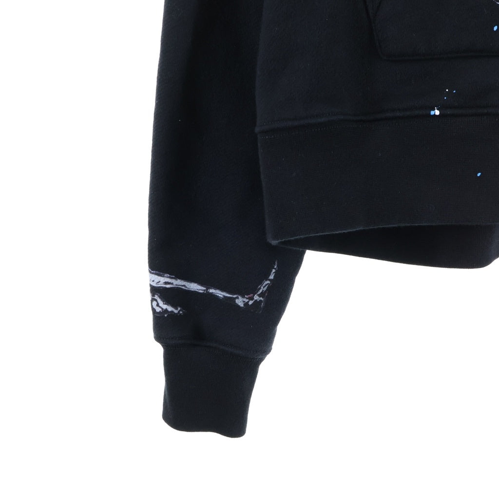 AMIRI(アミリ) ×WES LANG BLOOD 38 HOODIE SR3GU0026SMRSTH1 ウェスラング ブラッド プリントプルオーバーフーディー パーカー ブラック
