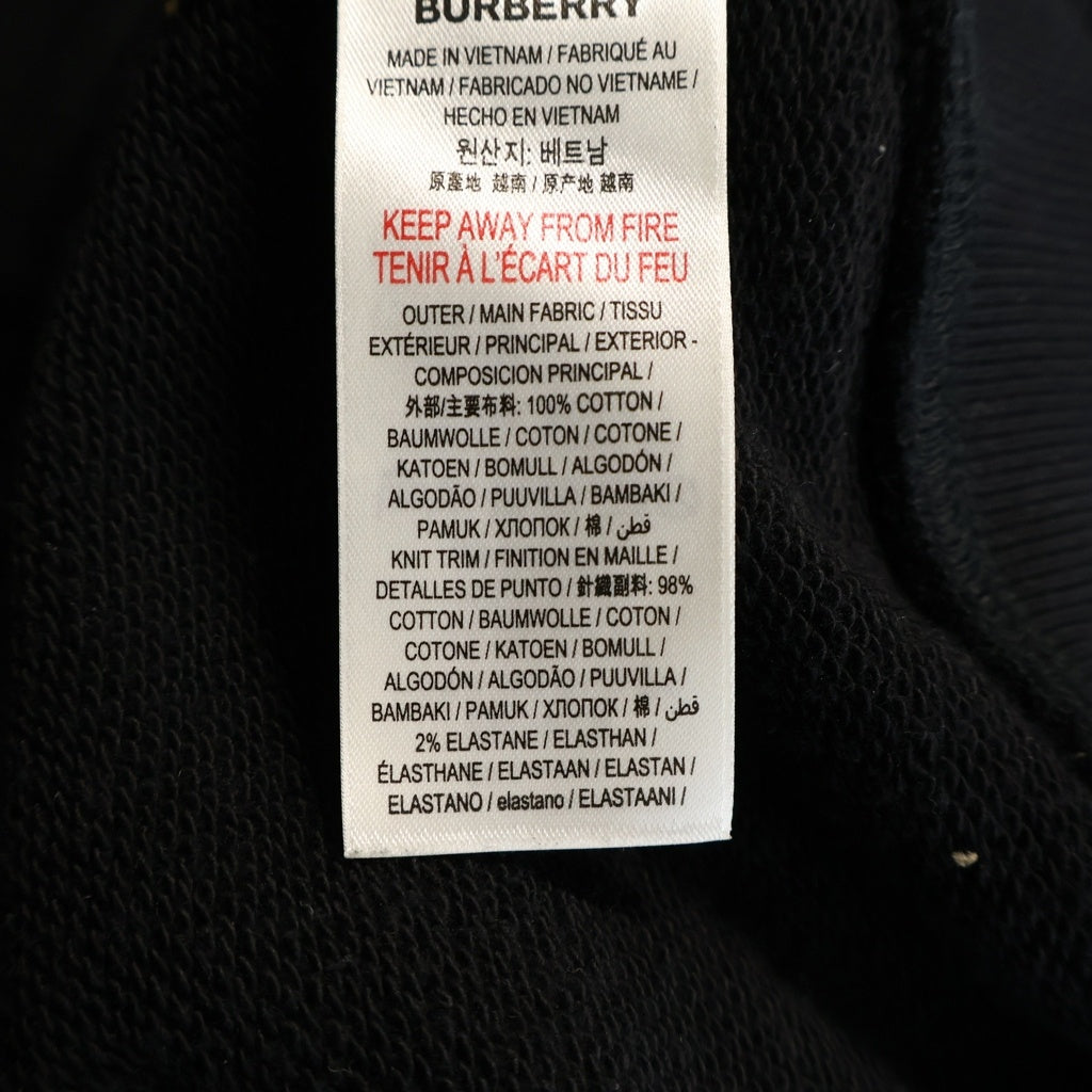 BURBERRY(バーバリー) B SIDELINE HOODIE サイドラインロゴプルオーバーパーカー ブラック 8031600