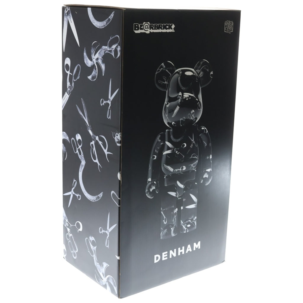 MEDICOM TOY(メディコムトイ) BE@RBRICK ×DENHAM 1000% デンハム ベアブリック フィギュア 人形 インテリア ブラック