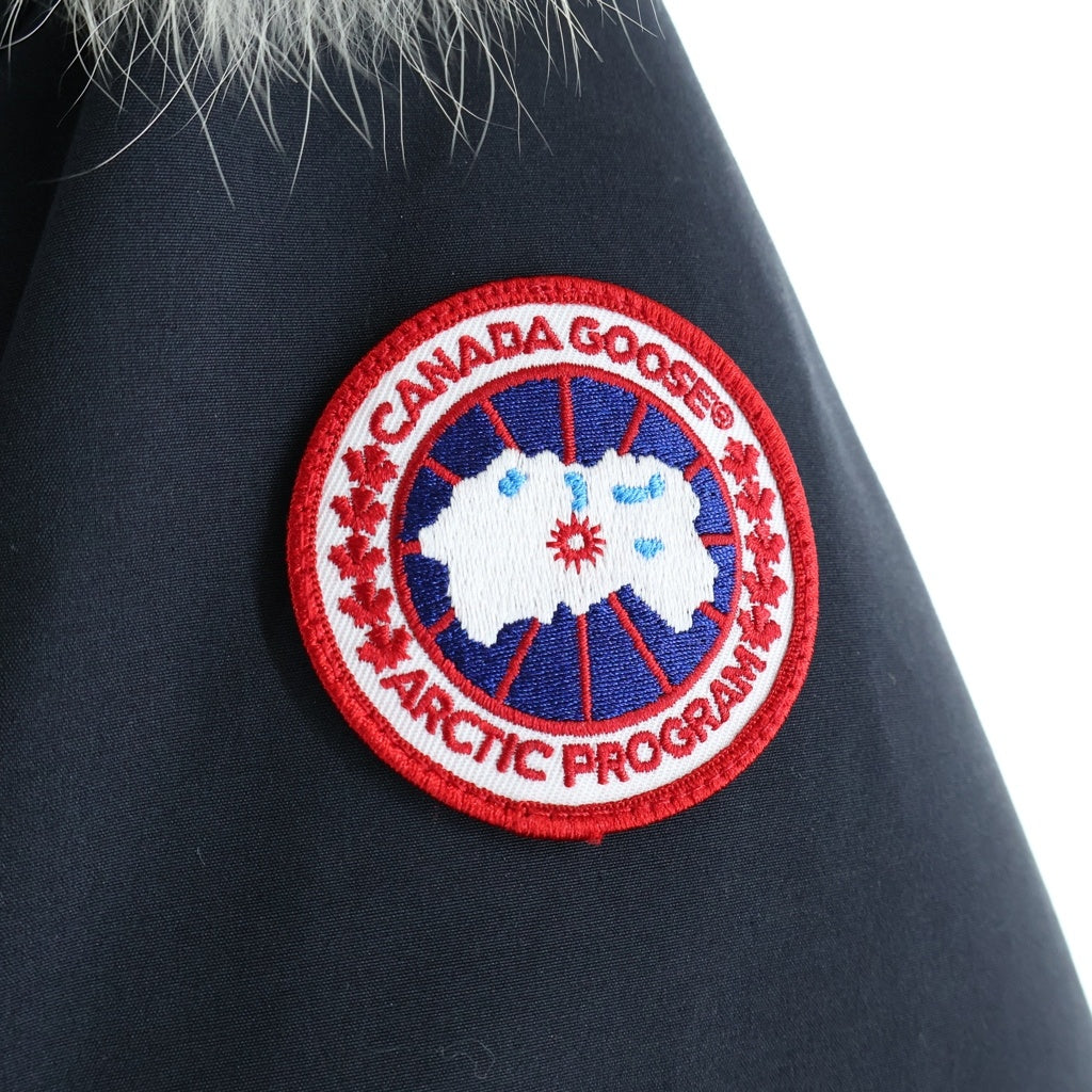 CANADA GOOSE(カナダグース) JASPER ロゴワッペン ファーフードダウンジャケット ブラック 68F8490