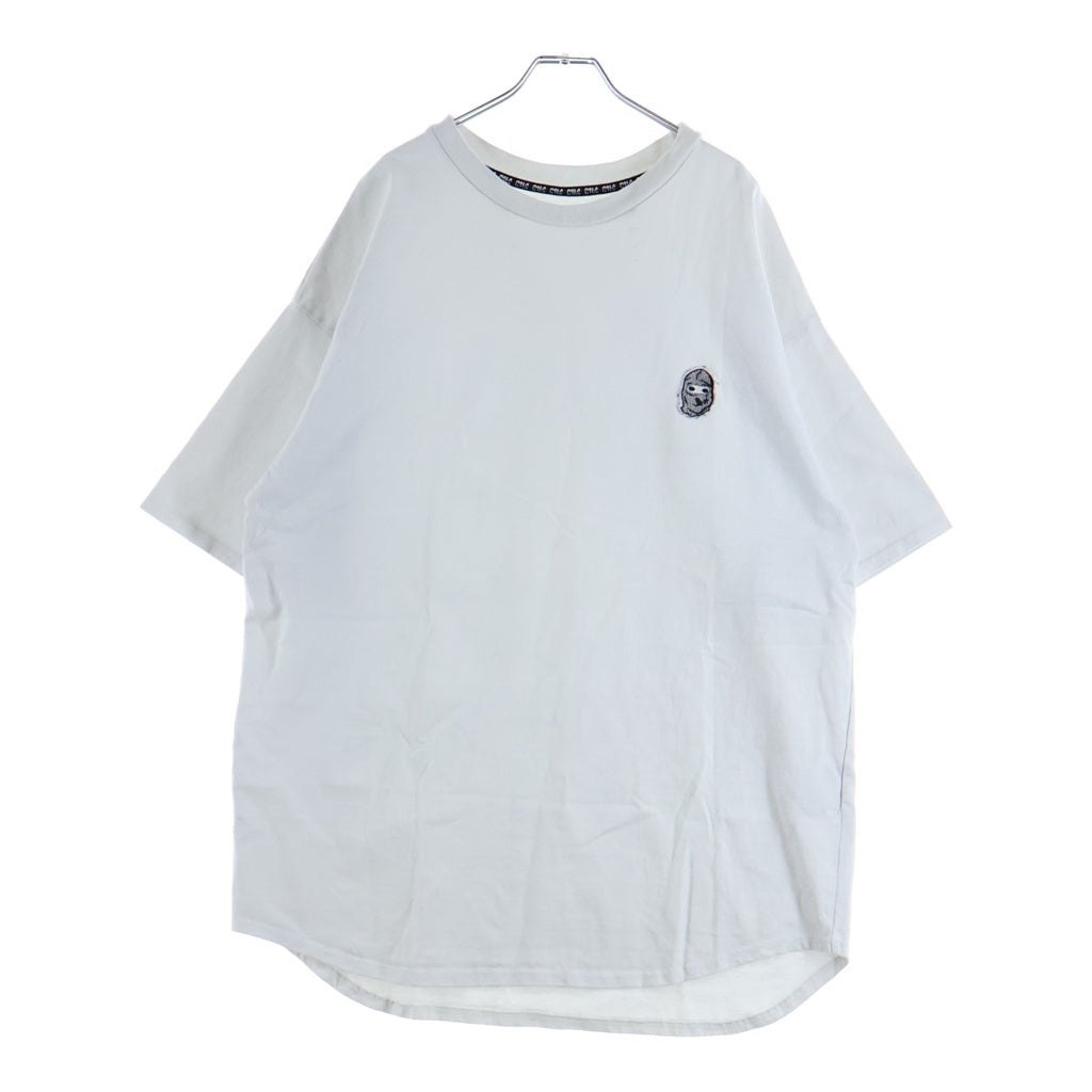 cvtvlist(カタリスト) CREW S/S TEE 2101090307 ロゴワッペン付き クルーネック半袖Tシャツ ホワイト