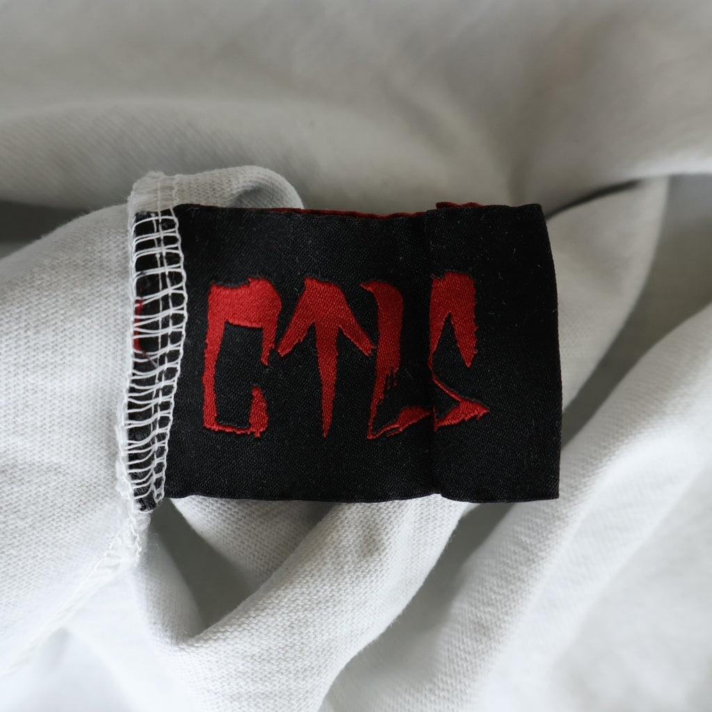 cvtvlist(カタリスト) CREW S/S TEE 2101090307 ロゴワッペン付き クルーネック半袖Tシャツ ホワイト