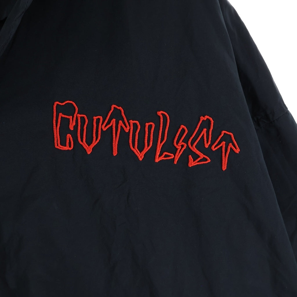 cvtvlist(カタリスト) LOGO NYLON SHIRT 2201040202 ロゴ刺繍ナイロン半袖シャツ ブラック