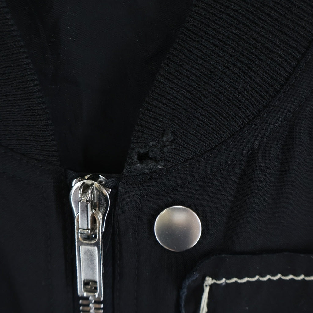 Rick Owens(リックオウエンス) 19SS フライトボンバージャケット フロントポケットデザイン ブラック RU19S2789