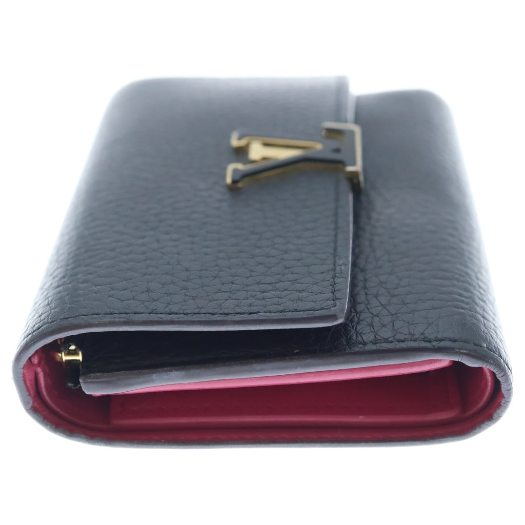 LOUIS VUITTON(ルイヴィトン) ポルトフォイユ カプシーヌコンパクト トリヨンレザー三つ折り財布 ブラック M62157
