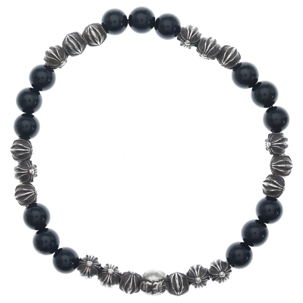 CHROME HEARTS(クロムハーツ) 6mm BEAD ビーズ ブレスレット シルバー/ブラック