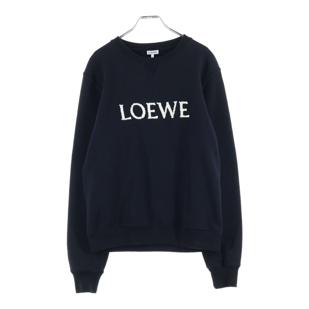 LOEWE(ロエベ) REGULAR FIT SWEATSHIRT H526Y24J26 レギュラーフィット クルーネックスウェット ロゴ刺繍 ブラック