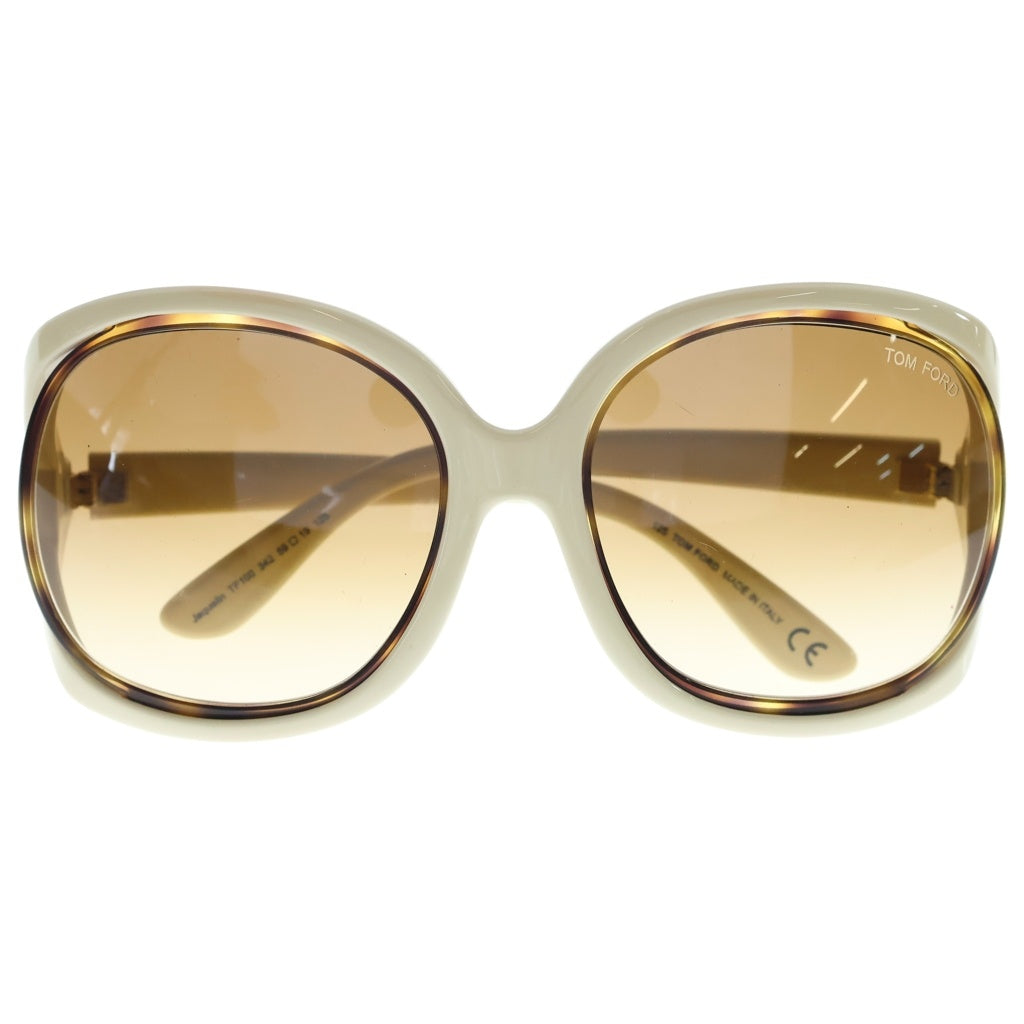 TOM FORD(トムフォード) Jaquelin オーバルサングラス TF100-342 ホワイト/ブラウン レディース