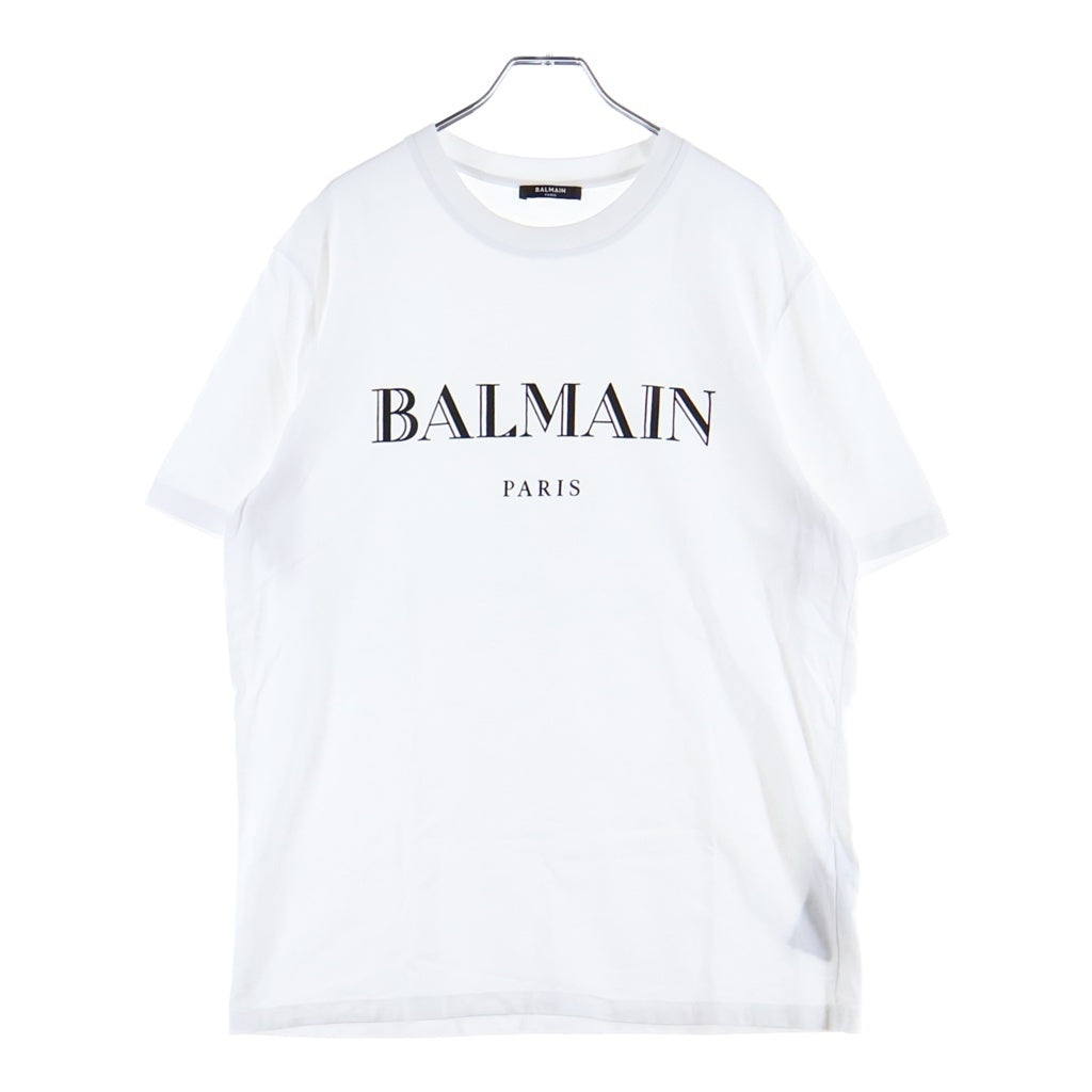 BALMAIN(バルマン) LOGO PRINT CREW NECK TEE ロゴ プリント クルーネック Tシャツ FH2EG000BD28 ホワイト