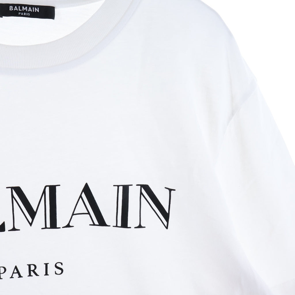 BALMAIN(バルマン) LOGO PRINT CREW NECK TEE ロゴ プリント クルーネック Tシャツ FH2EG000BD28 ホワイト