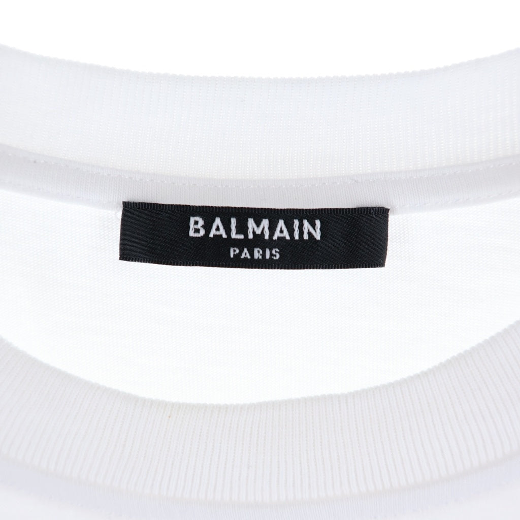 BALMAIN(バルマン) LOGO PRINT CREW NECK TEE ロゴ プリント クルーネック Tシャツ FH2EG000BD28 ホワイト