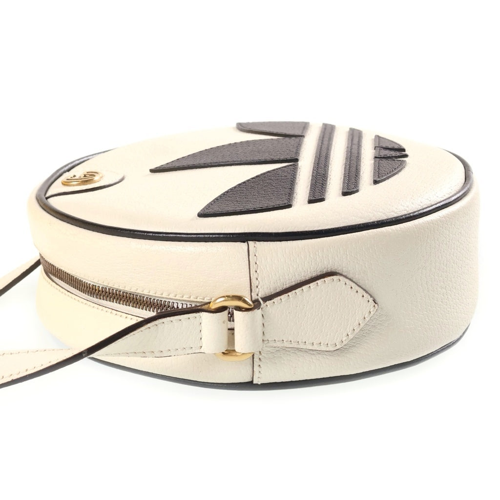 GUCCI(グッチ) ×マーモント ホワイト ブラック 黒 レザー G038041801 ショルダーバッグ レディース