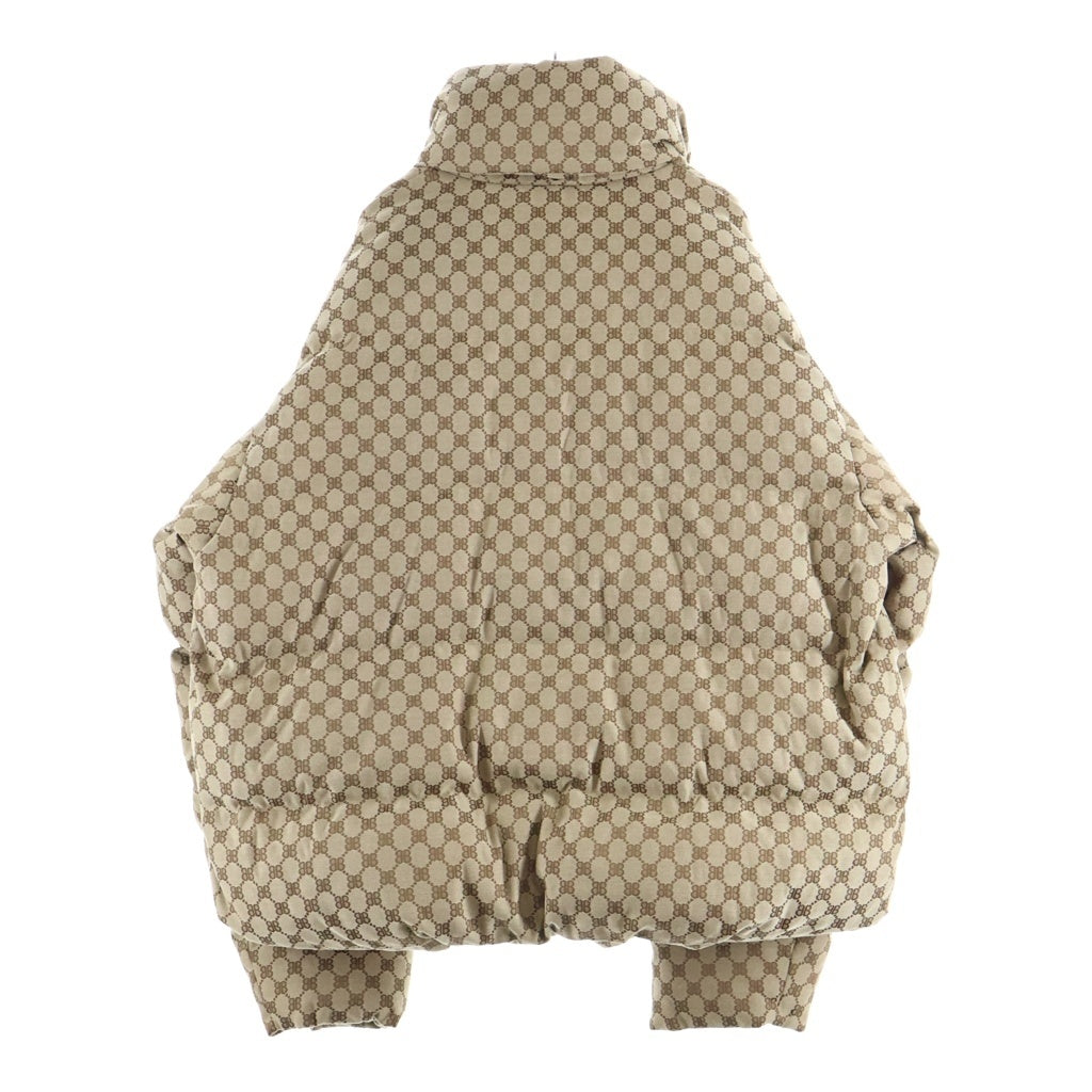 GUCCI(グッチ) ×BALENCIAGA HACKER PROJECT 681885 TL053 ハッカープロジェクト 総柄ダウンジャケット ブラウン