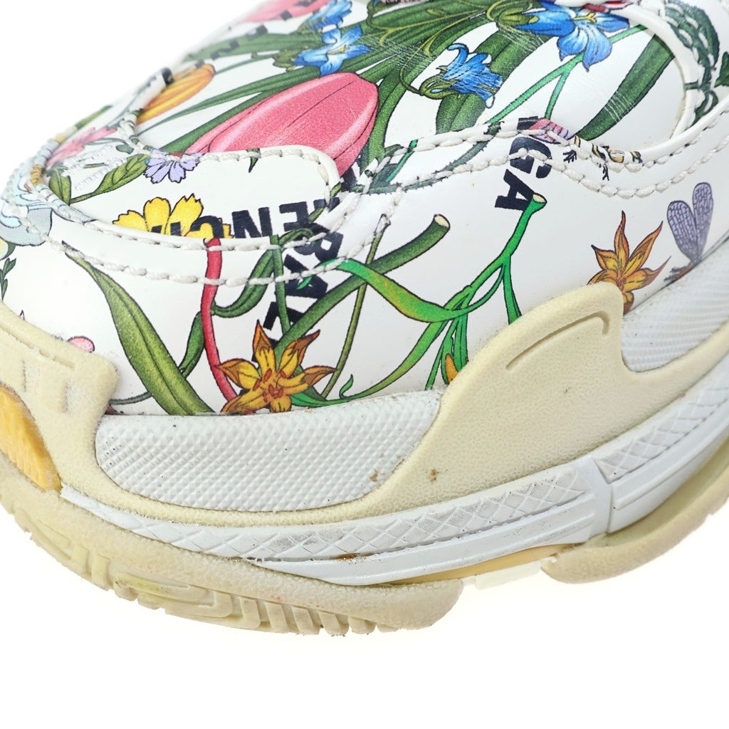 GUCCI(グッチ) ×BALENCIAGA ザ・ハッカープロジェクト トリプルS フローラプリント ロースニーカー マルチ 681068