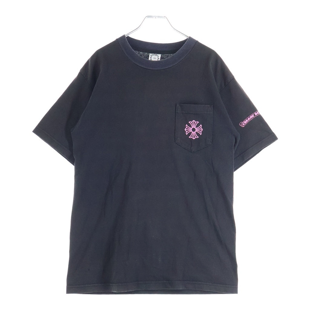 CHROME HEARTS(クロムハーツ) OLD Back Framed Cross S/S Tee オールド バックフレームドクロスプリント半袖Tシャツ ブラック/ピンク