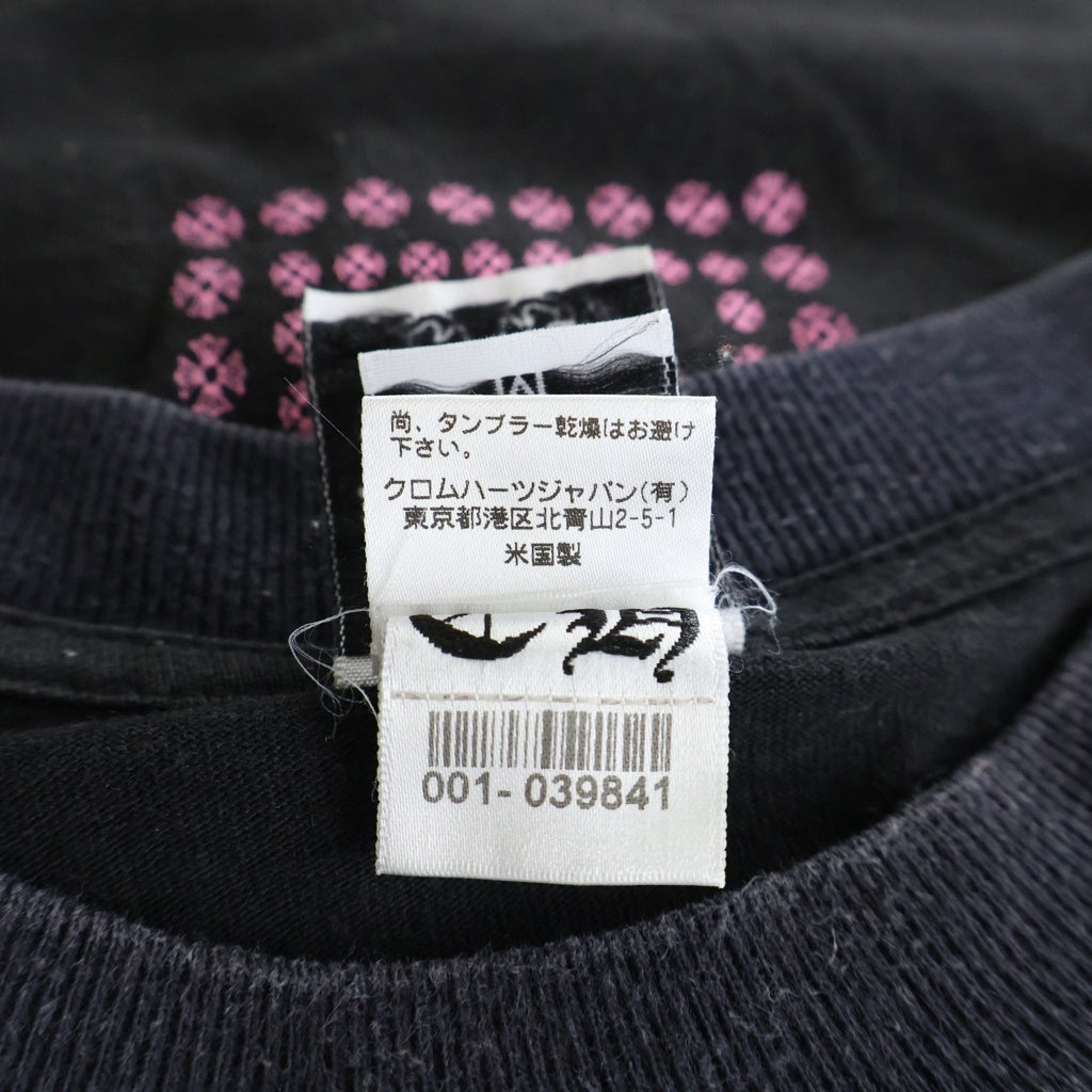 CHROME HEARTS(クロムハーツ) OLD Back Framed Cross S/S Tee オールド バックフレームドクロスプリント半袖Tシャツ ブラック/ピンク