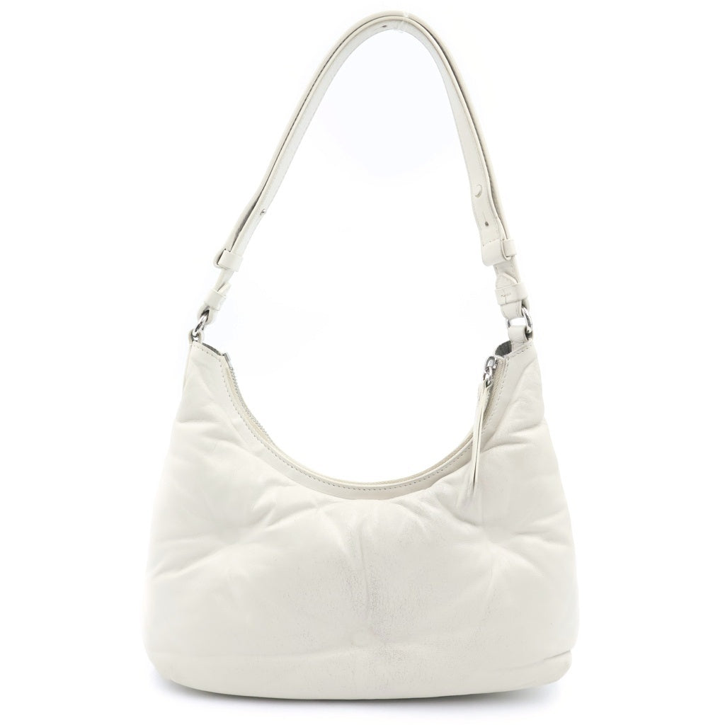 Maison Margiela(メゾンマルジェラ) Glam Slam グラムスラム ホーボー ミディアムショルダーバッグ ホワイト SB3WG0024 レディース