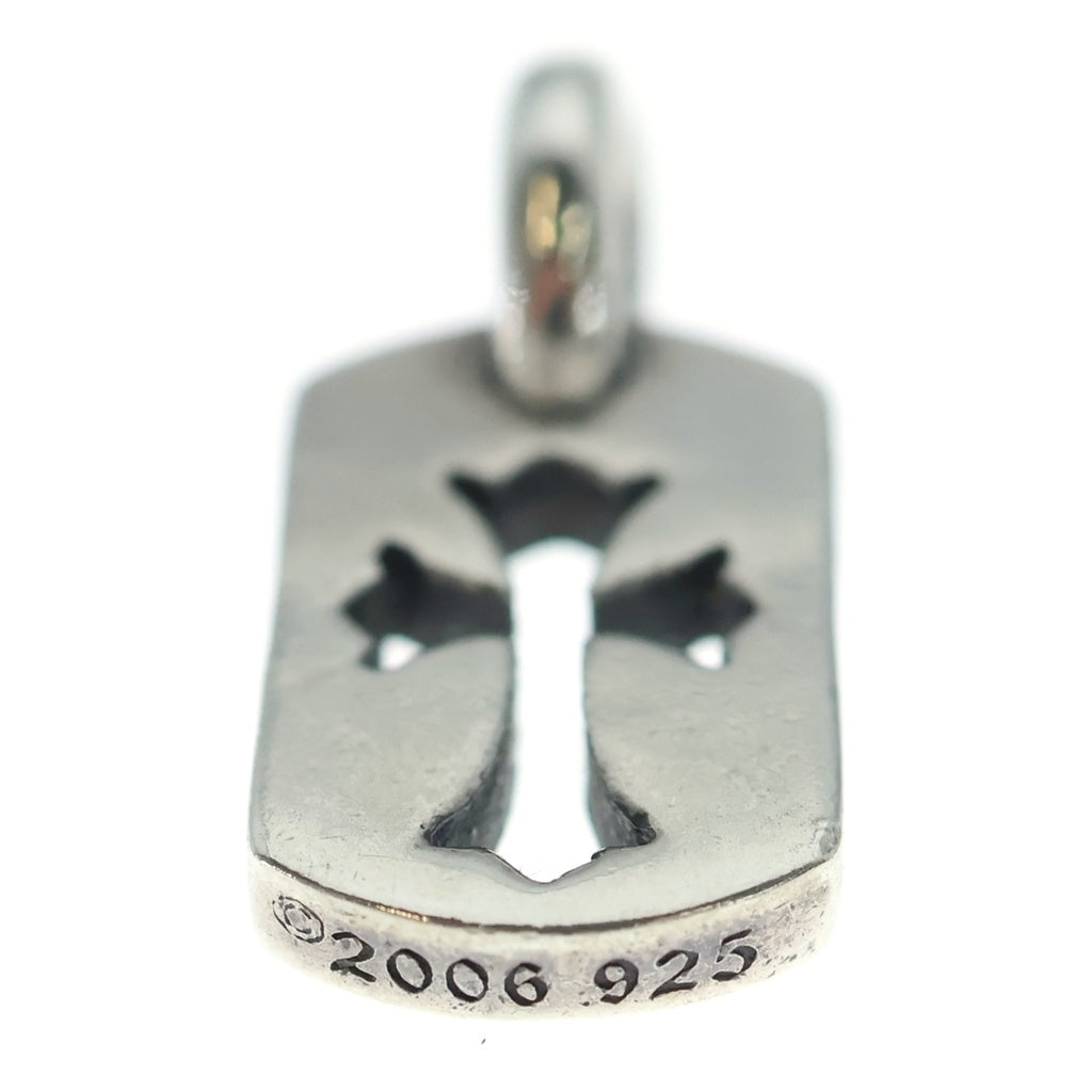 CHROME HEARTS(クロムハーツ) DT TNY CO CRS タイニーカットアウトクロスドッグタグ チャーム ペンダントトップ シルバー