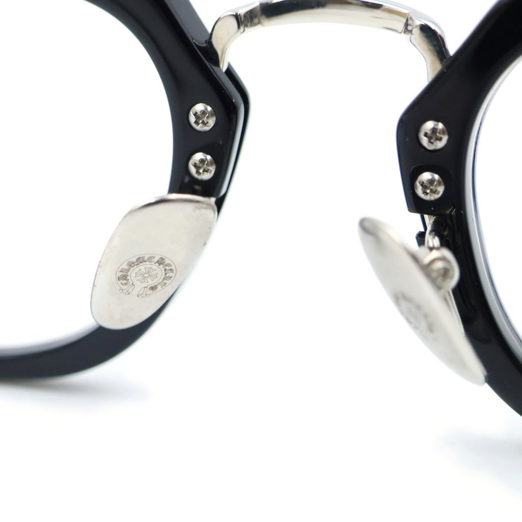 CHROME HEARTS(クロムハーツ) スナット ダガー スクエア アイウェア 眼鏡 ブラック/シルバー SNAT
