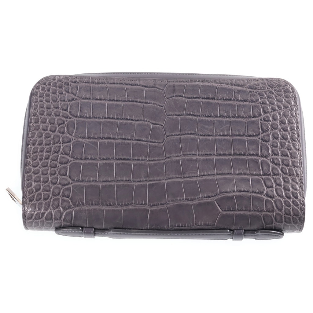 LOUIS VUITTON(ルイヴィトン) ジッピーウォレットXL クロコダイル エキゾチックレザー N96188 グレー