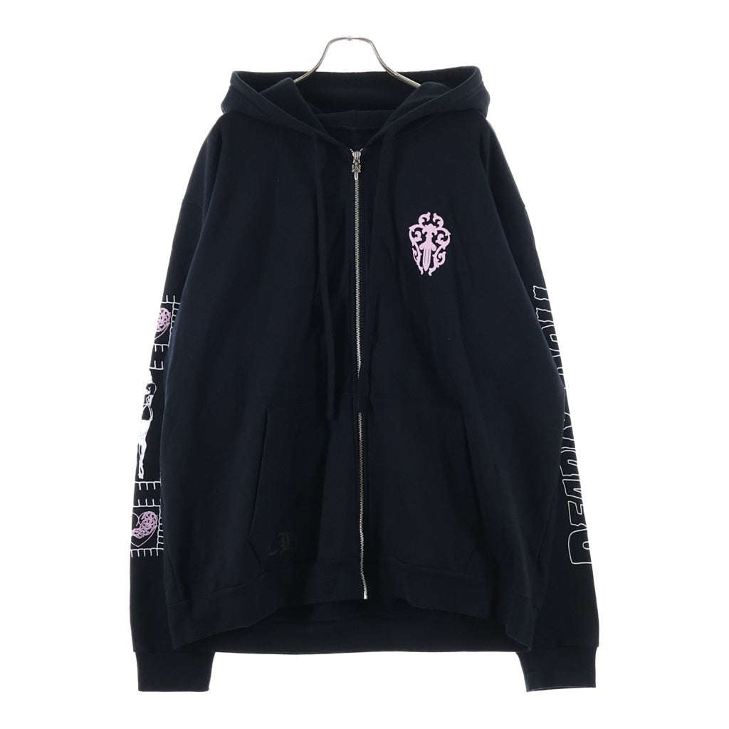 CHROME HEARTS(クロムハーツ) 26SS DEADLY DOLL SWTSHRT ZIP HOODIE デッドリードール ジップフーディー スウェットパーカー ブラック