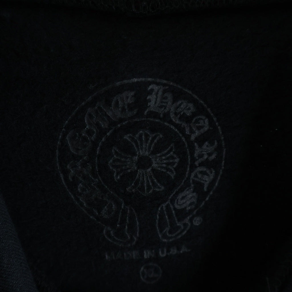 CHROME HEARTS(クロムハーツ) HORSESHOE PLVR 両面ホースシュープリント スウェット プルオーバーパーカー ブラック/ピンク