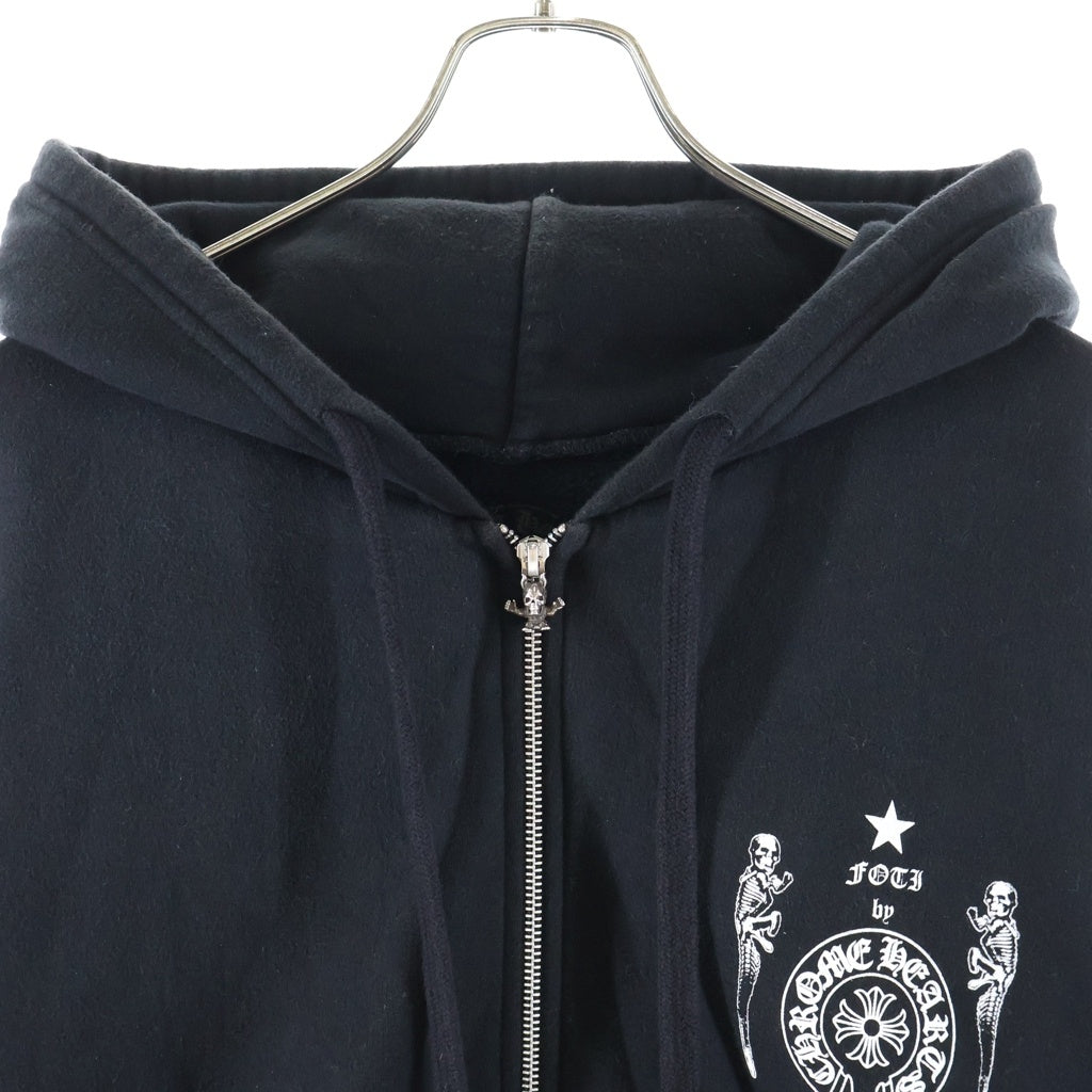 CHROME HEARTS(クロムハーツ) FOTI HD ZIP フォティ 両面プリント スウェット ジップアップパーカー ブラック