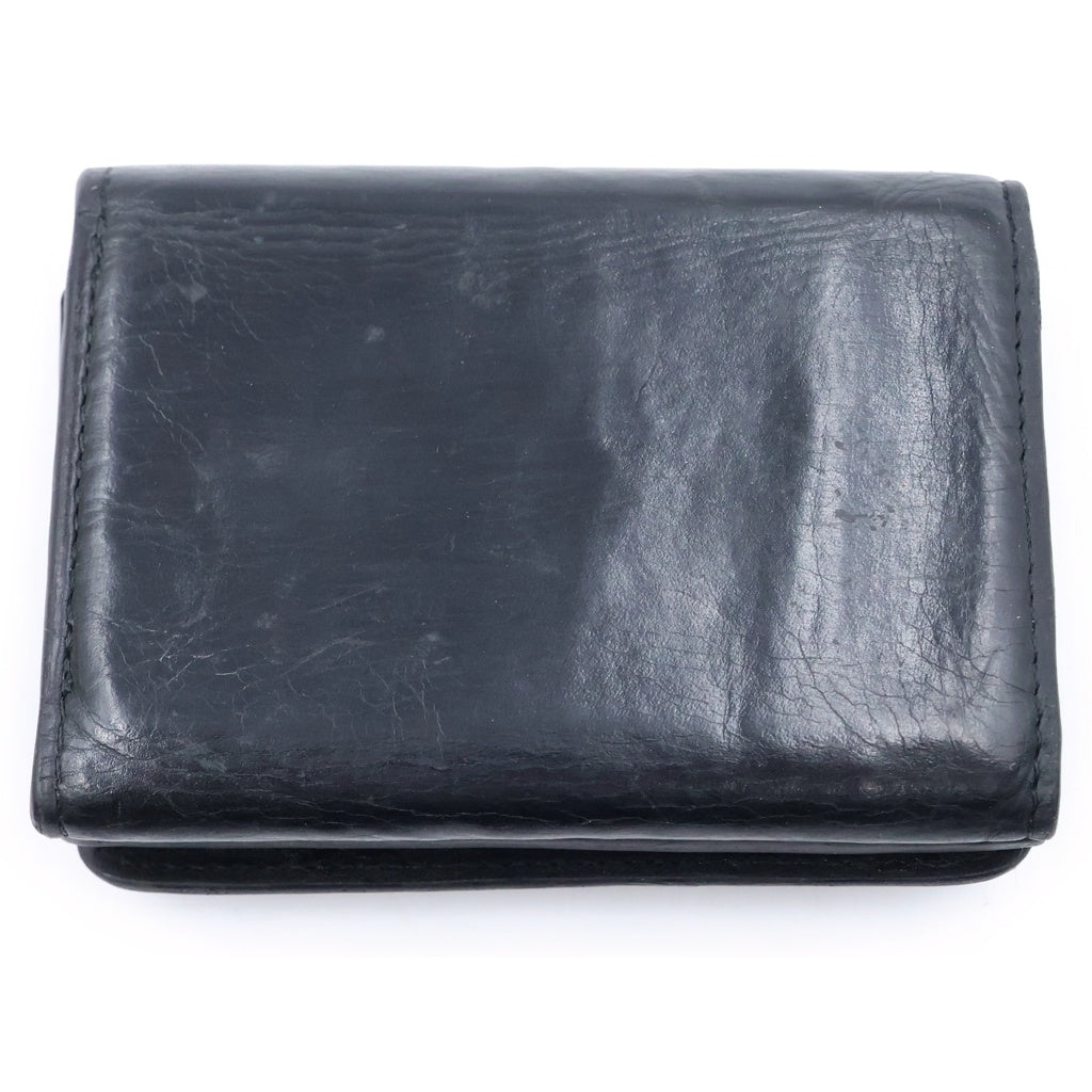 CHROME HEARTS(クロムハーツ) OPEN WOUND 三つ折り財布 レザーウォレット ブラック