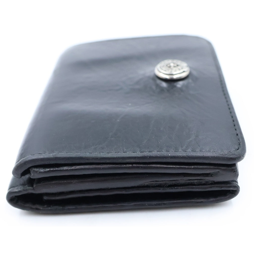 CHROME HEARTS(クロムハーツ) OPEN WOUND 三つ折り財布 レザーウォレット ブラック