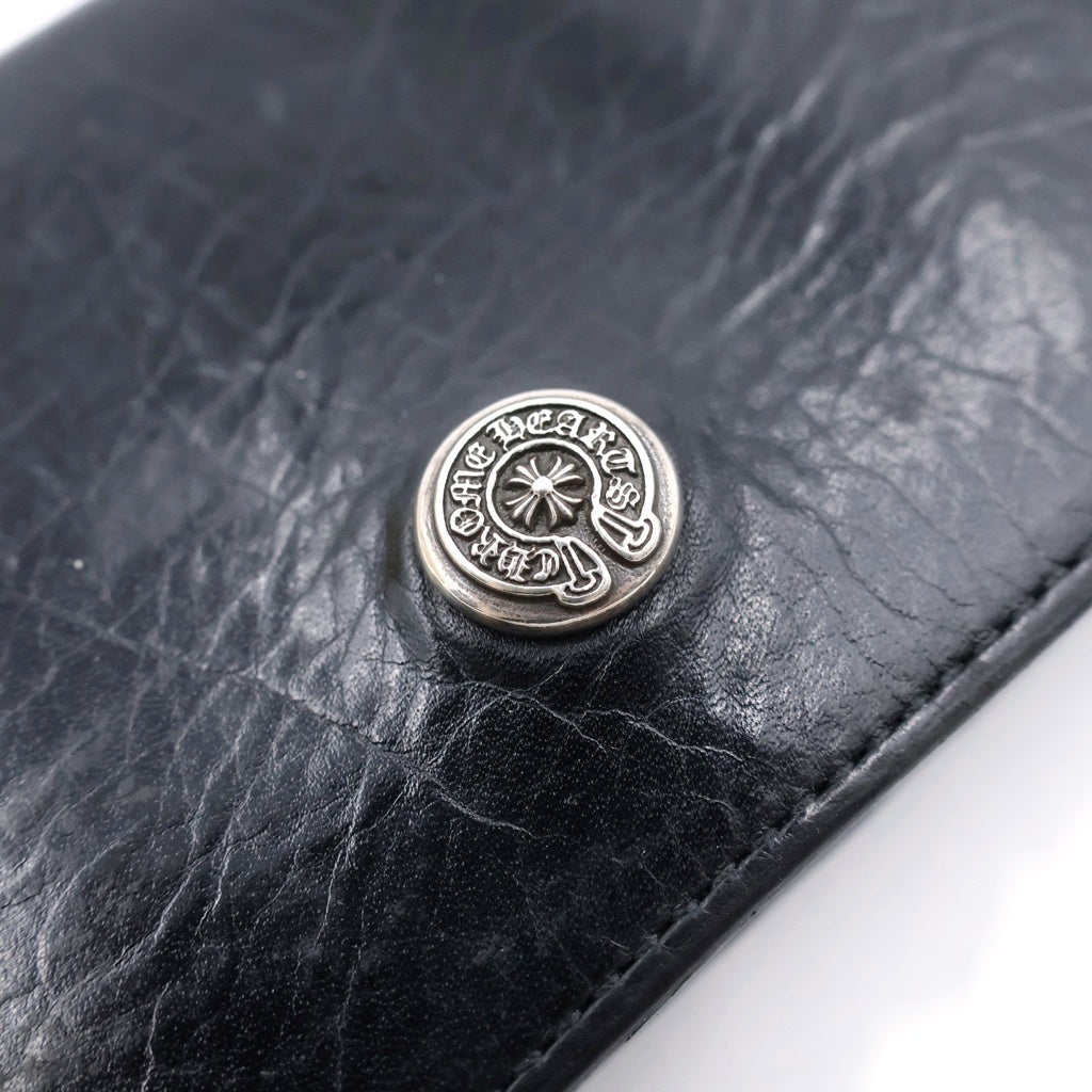 CHROME HEARTS(クロムハーツ) OPEN WOUND 三つ折り財布 レザーウォレット ブラック