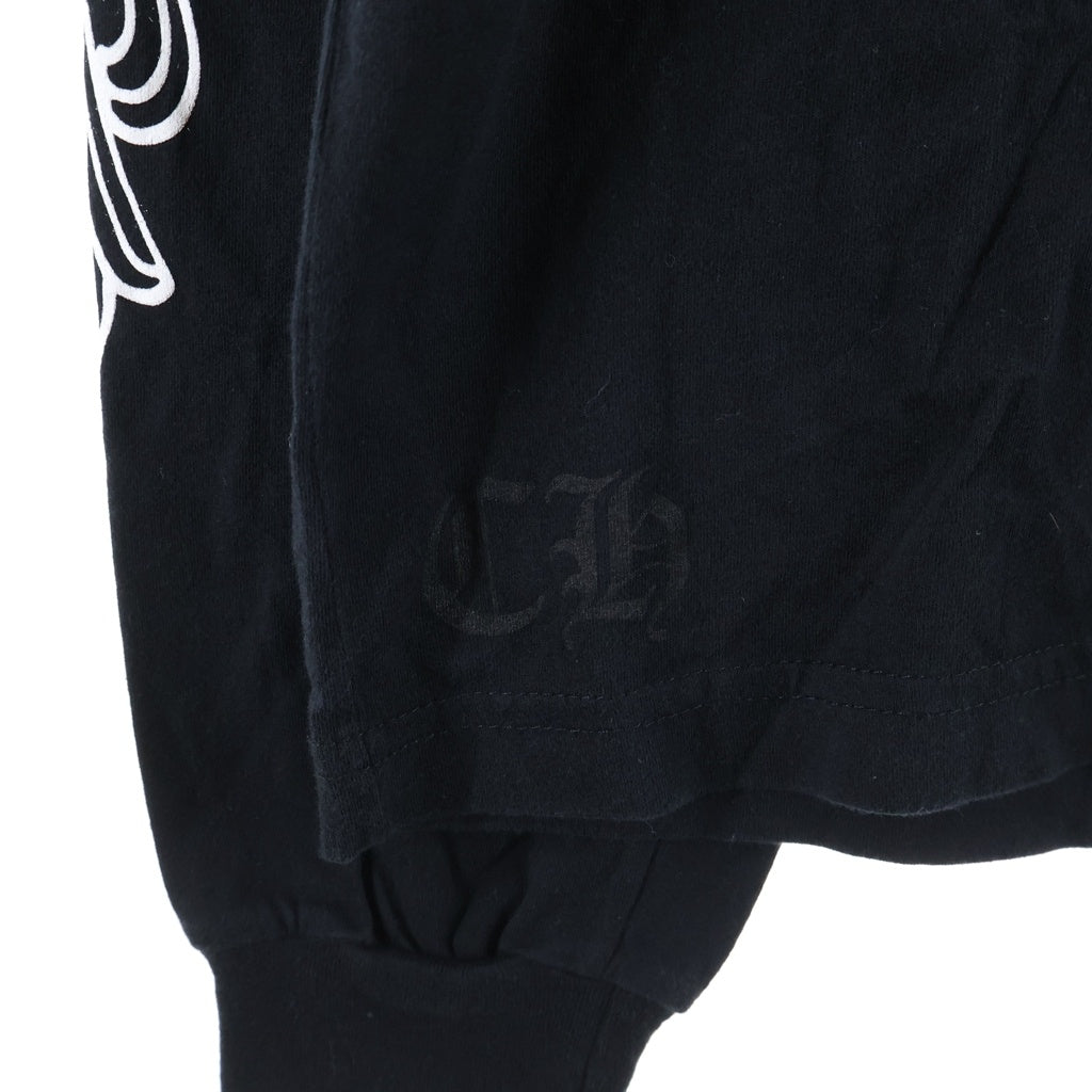 CHROME HEARTS(クロムハーツ) DBL FLRL L/S TEE ダブルフローラルプリント長袖Tシャツ ブラック