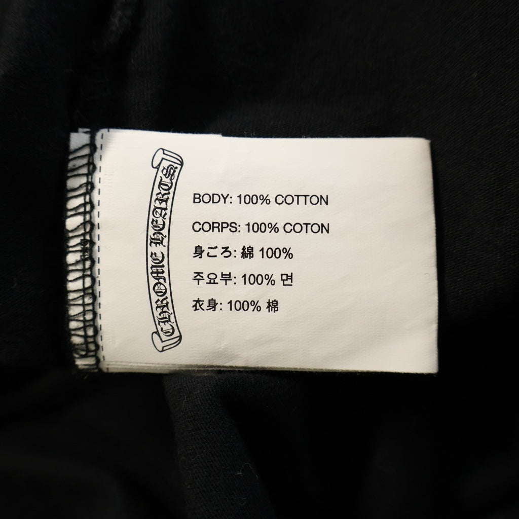 CHROME HEARTS(クロムハーツ) DBL FLRL L/S TEE ダブルフローラルプリント長袖Tシャツ ブラック