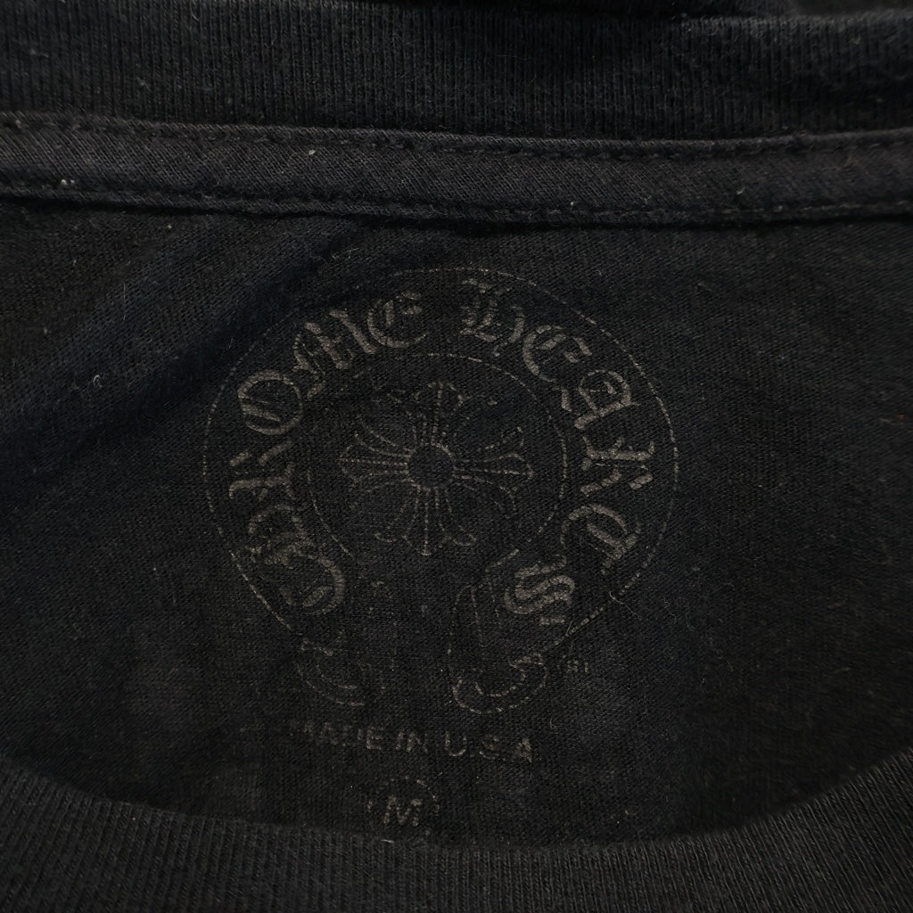 CHROME HEARTS(クロムハーツ) Cemetery Cross Tire Track L/S Tee バックセメタリークロス タイヤトラックプリント長袖Tシャツ ブラック
