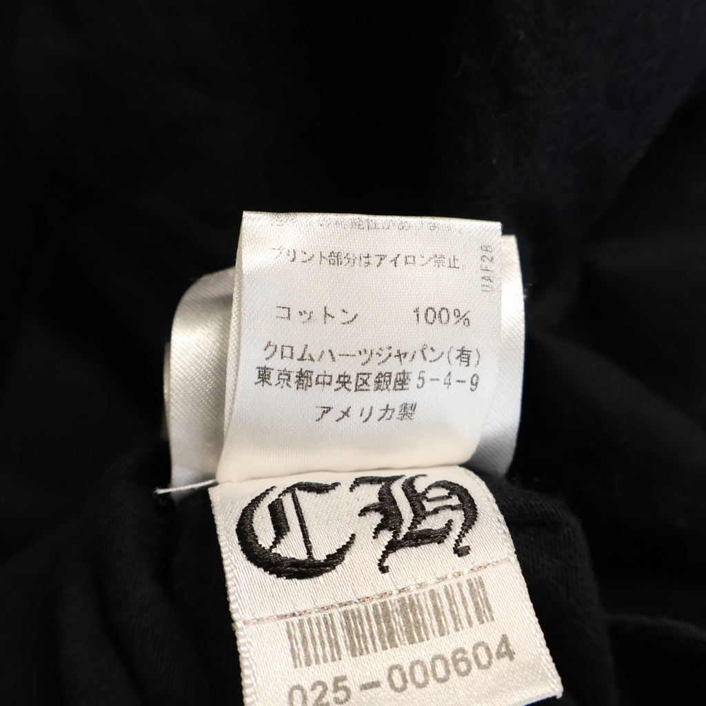 CHROME HEARTS(クロムハーツ) Vertical Log L/S Tee ヴァーティカルロゴプリント長袖Tシャツ ブラック