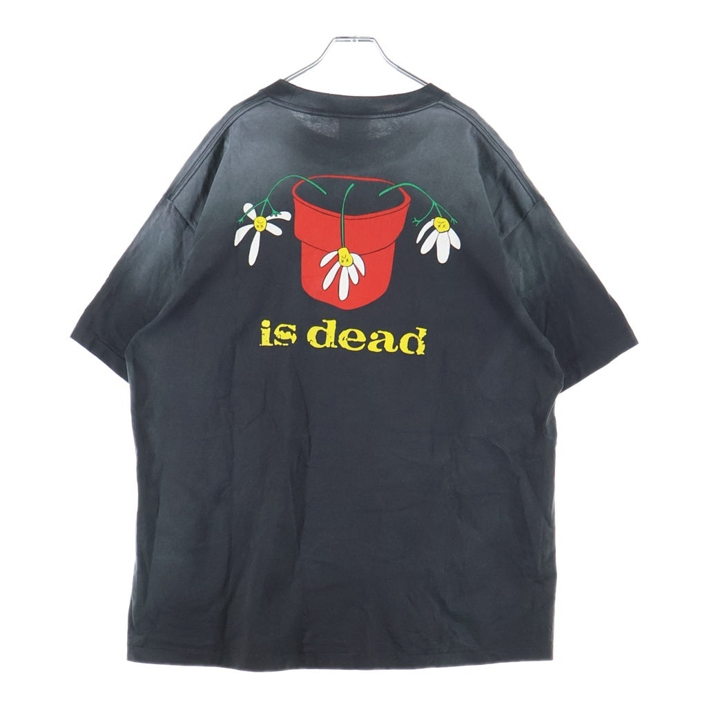 SAINT MICHAEL(セントマイケル) DE LA SOULプリントヴィンテージ加工Tシャツ カットソー ブラック SM-HR1-0000-C18
