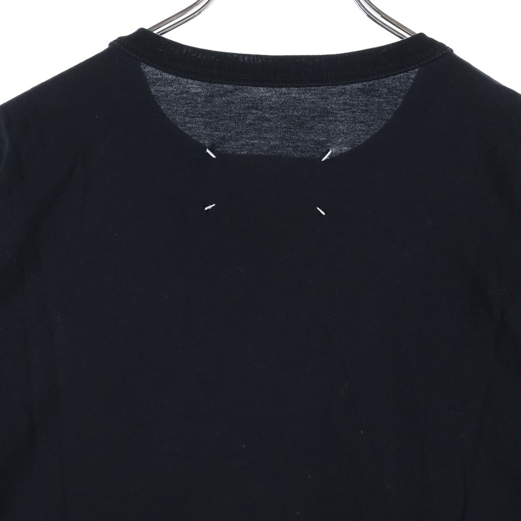 Maison Margiela(メゾンマルジェラ) 反転ロゴ プリントクルーネック半袖Tシャツカットソー ブラック S30GC0701